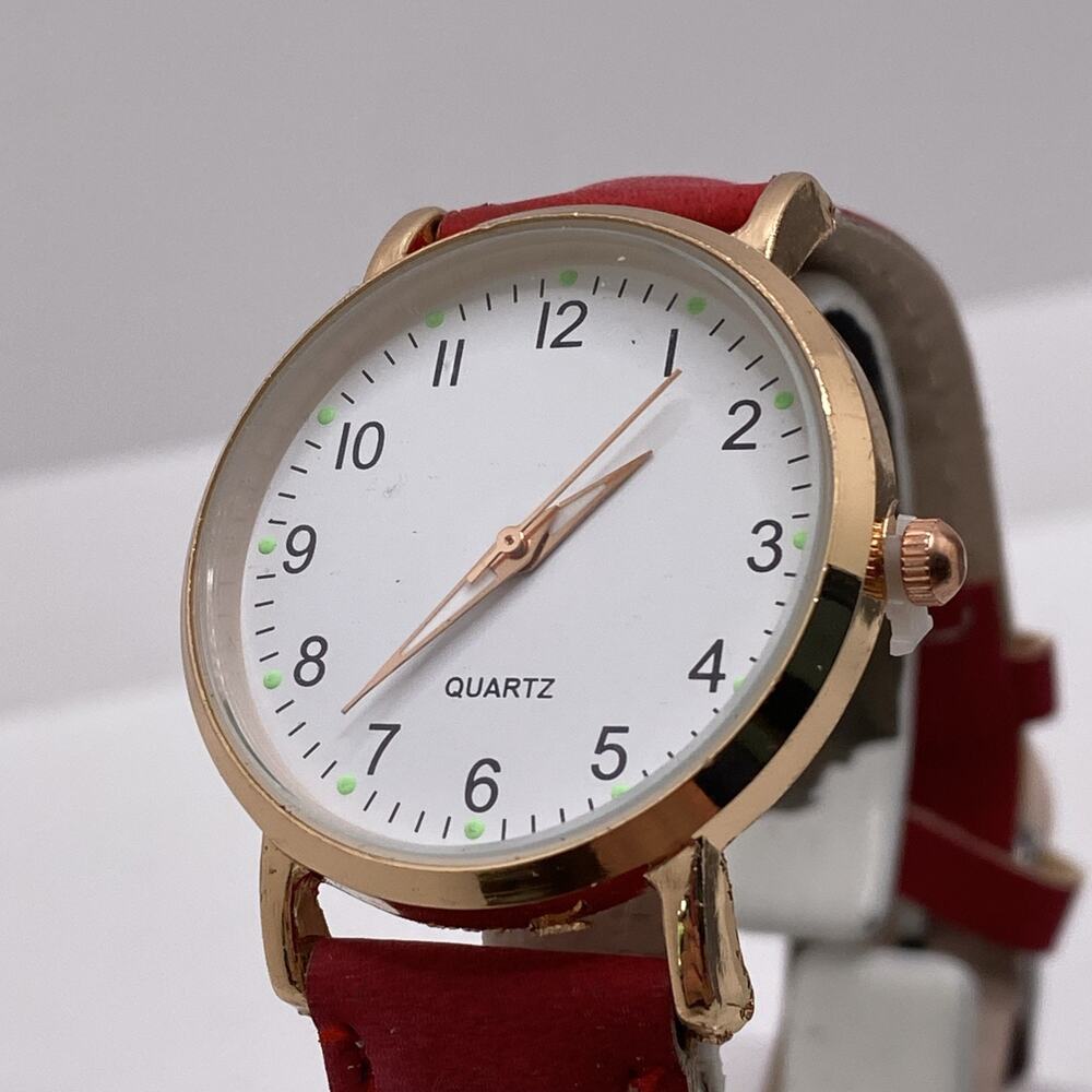 Womens Colorful Band Rose Gold Watch Works New Battery